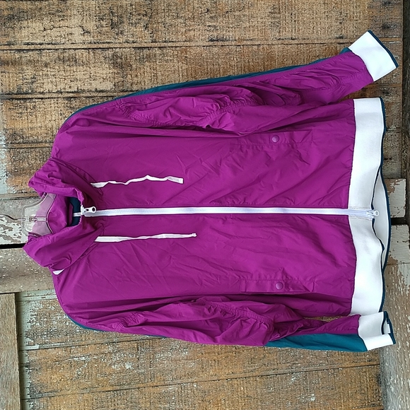 Free People Teal and Berry Retro Active Jacket Size L - Picture 14 of 15